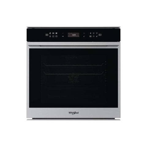 Whirlpool W7 OM4 4BPS1 P Built In Black and Stainless Steel Single Pyrolytic Oven - Unbeatable Bathrooms