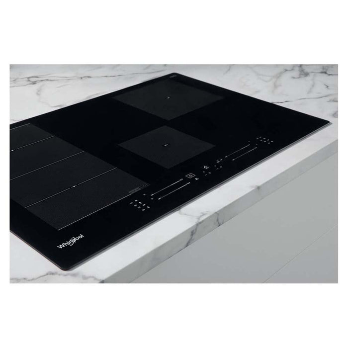 Whirlpool WF S3977 NE 77cm Black Induction Hob - Unbeatable Bathrooms