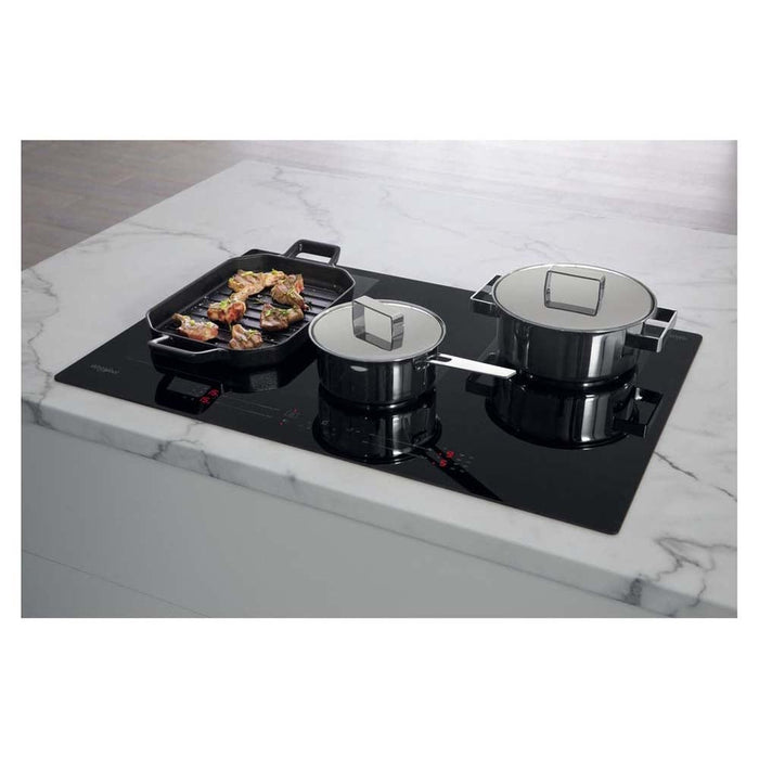 Whirlpool WF S3977 NE 77cm Black Induction Hob - Unbeatable Bathrooms