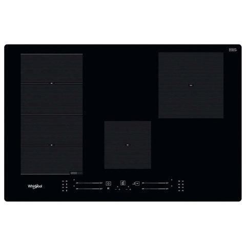 Whirlpool WF S3977 NE 77cm Black Induction Hob - Unbeatable Bathrooms