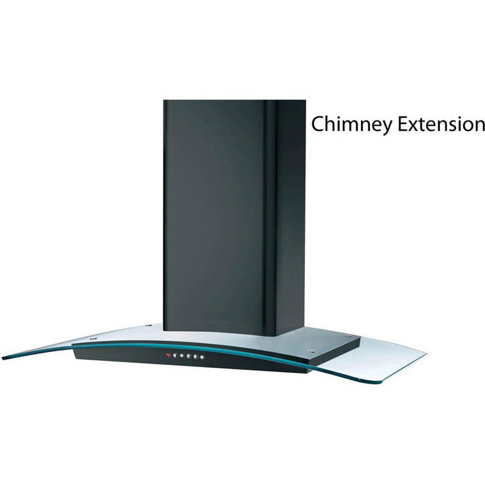 Prima Curved Chimney Hood Chimney Extension - Unbeatable Bathrooms