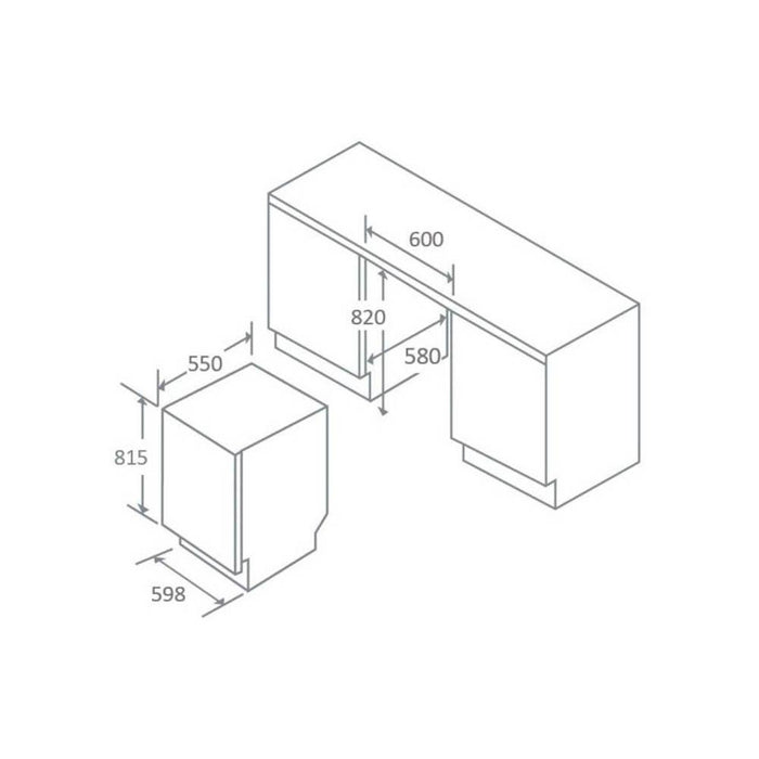 Prima+ PRDW214 Fully Integrated 14 Place Dishwasher - Unbeatable Bathrooms
