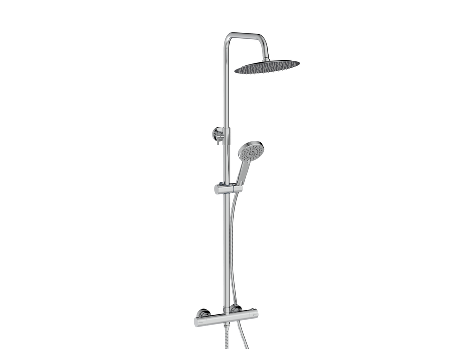 Scudo Serena Chrome Round Shower Set Inc. Easykit - Unbeatable Bathrooms