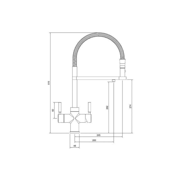 Abode 3 IN 1 Professional Monobloc Tap - Unbeatable Bathrooms