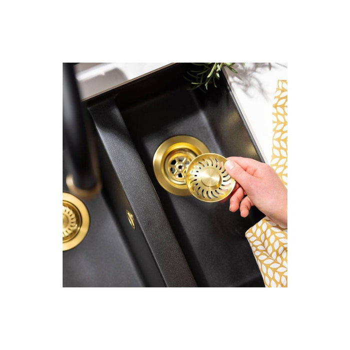 Abode 90mm Propeller Design Basket Strainer Waste - Brushed Brass - Unbeatable Bathrooms