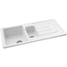 Abode Acton 1.5B & Drainer Ceramic Inset Sink - White - Unbeatable Bathrooms