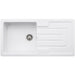 Abode Acton 1B & Drainer Ceramic Inset Sink - White - Unbeatable Bathrooms