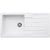 Abode Acton 1B & Drainer Ceramic Inset Sink - White - Unbeatable Bathrooms