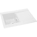 Abode Aspekt 1B & Drainer Granite Inset Sink - White - Unbeatable Bathrooms