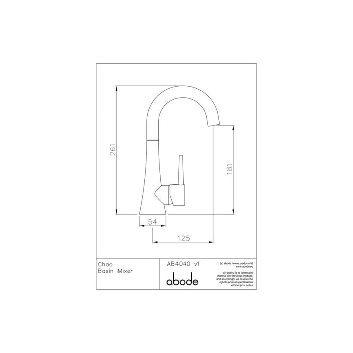 Abode Chao Basin Mixer - Chrome - Unbeatable Bathrooms