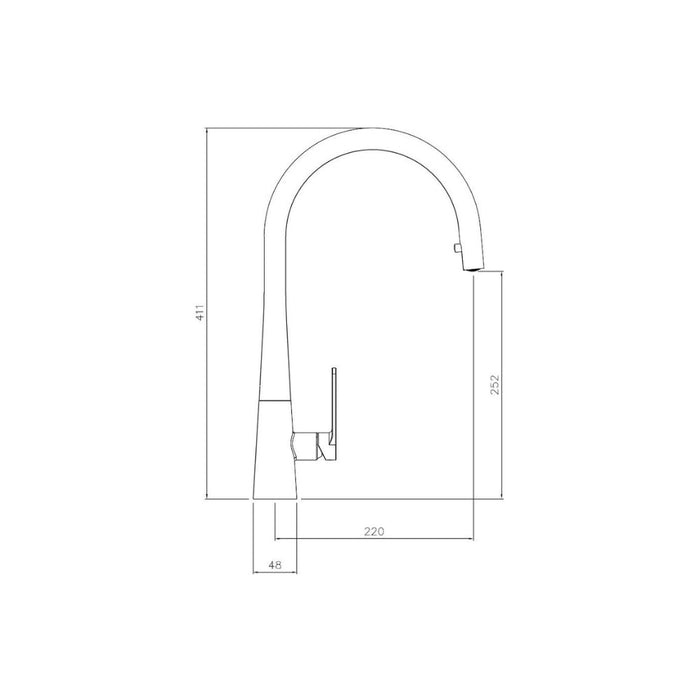 Abode Coniq R Single Lever Mixer Tap w/Pull Out - Unbeatable Bathrooms