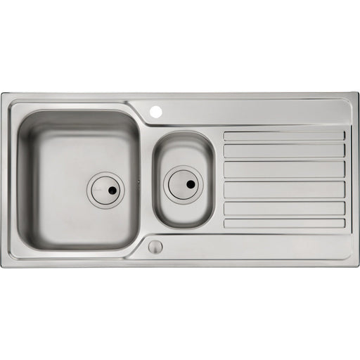 Abode Connekt 1.5B & Drainer Inset Sink - St/Steel - Unbeatable Bathrooms
