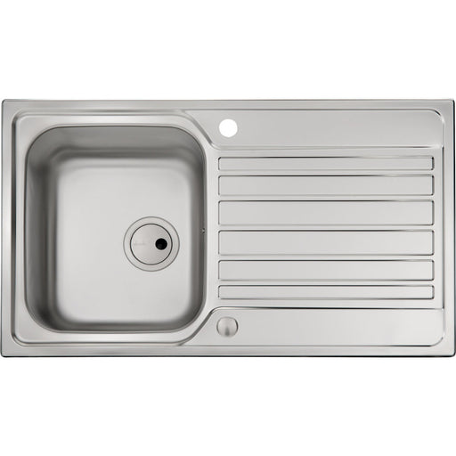 Abode Connekt 1B & Drainer Inset Sink - St/Steel - Unbeatable Bathrooms