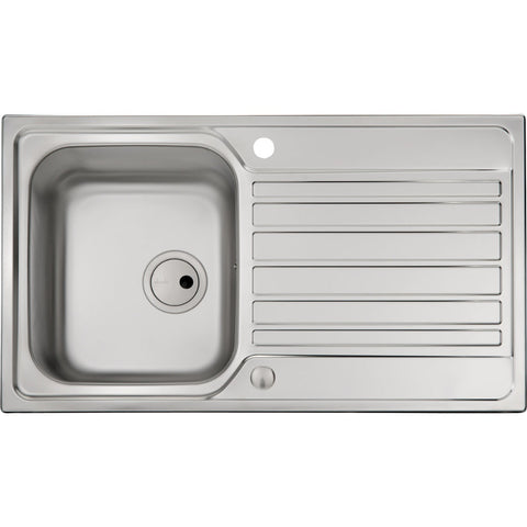 Abode Connekt 1B & Drainer Inset Sink - St/Steel - Unbeatable Bathrooms