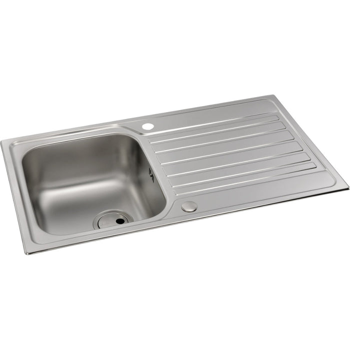 Abode Connekt 1B & Drainer Inset Sink - St/Steel - Unbeatable Bathrooms