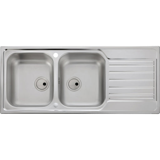 Abode Connekt 2B & Drainer Inset Sink - St/Steel - Unbeatable Bathrooms