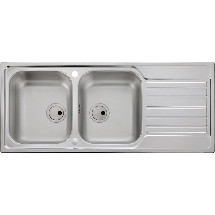 Abode Connekt 2B & Drainer Inset Sink - St/Steel - Unbeatable Bathrooms