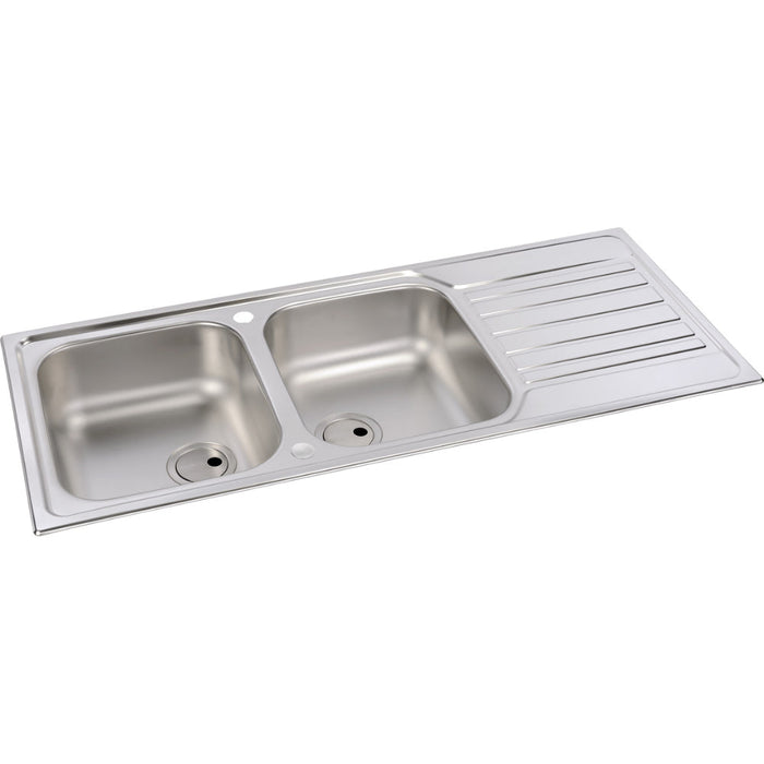 Abode Connekt 2B & Drainer Inset Sink - St/Steel - Unbeatable Bathrooms