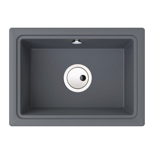 Abode Denton Compact 1B Undermount Sink - Grey Metallic - Unbeatable Bathrooms