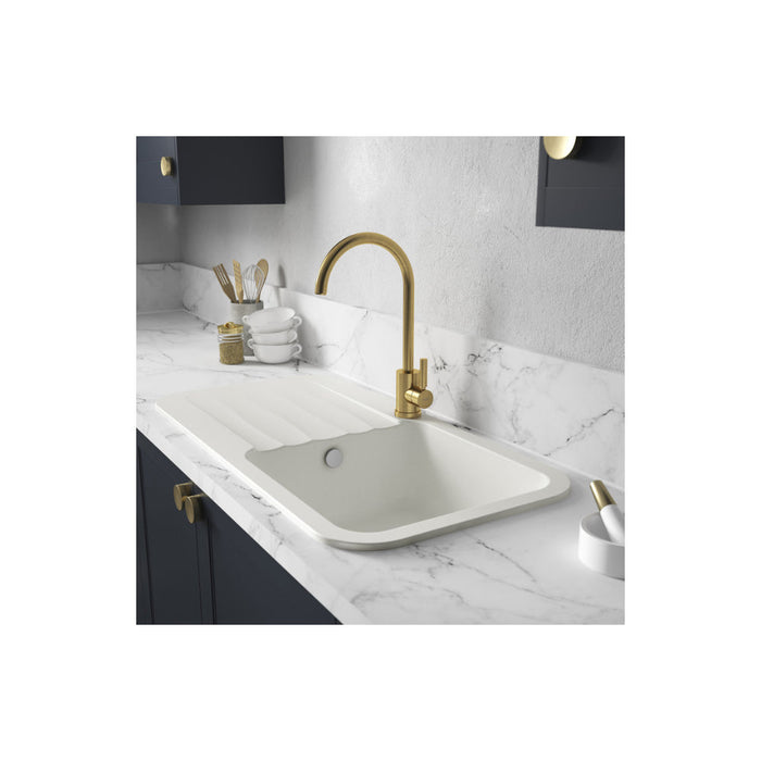 Abode Dune 1B & Drainer Granite Inset Sink - Unbeatable Bathrooms
