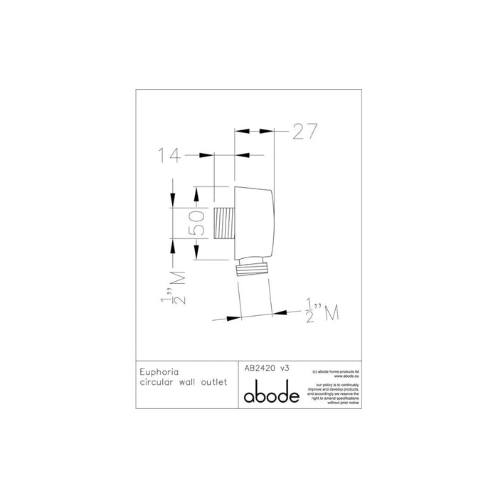 Abode Euphoria Circular Wall Outlet - Chrome - Unbeatable Bathrooms