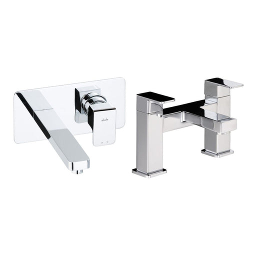 Abode Fervour Pack Offer 5 (Wall Mounted Basin Mixer & Bath Filler) - Chrome - Unbeatable Bathrooms