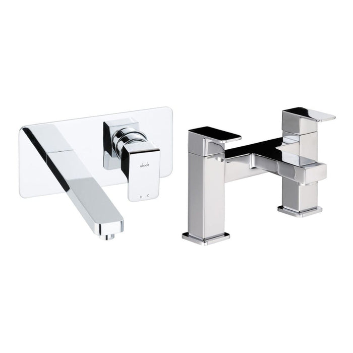 Abode Fervour Pack Offer 5 (Wall Mounted Basin Mixer & Bath Filler) - Chrome - Unbeatable Bathrooms