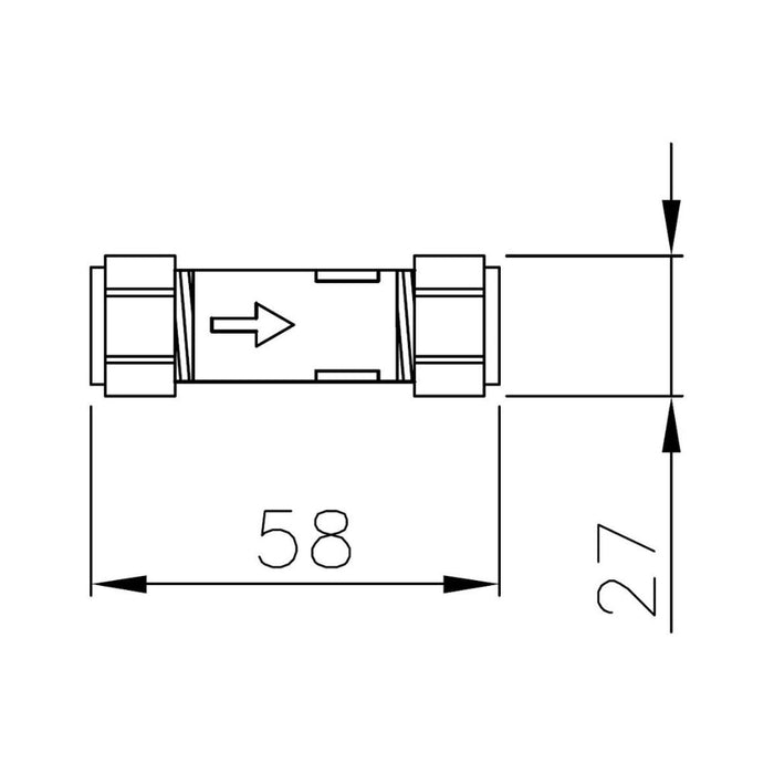Abode Flow Control Valve - Brass - Unbeatable Bathrooms