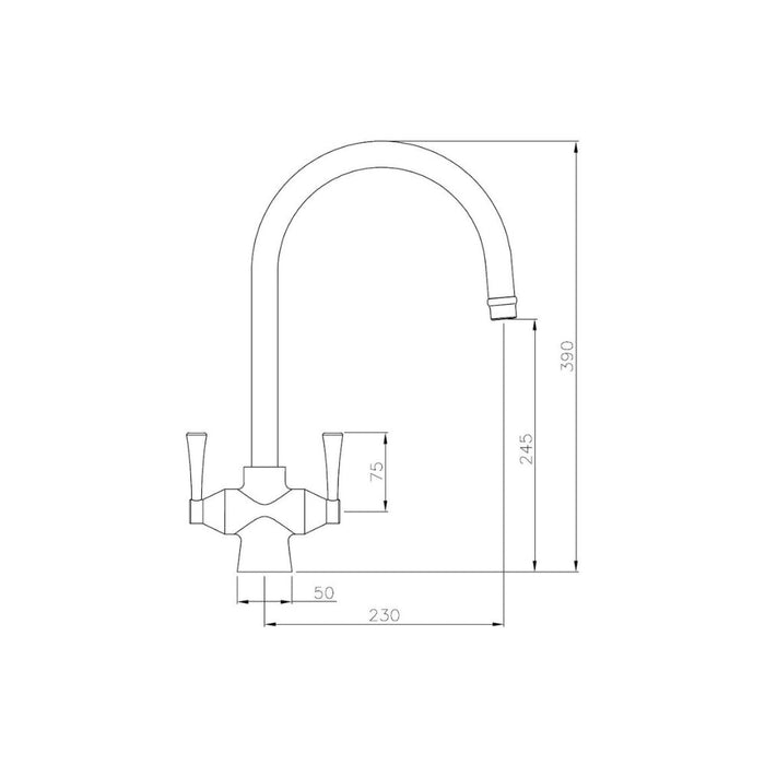 Abode Gosford Monobloc Mixer Tap - Unbeatable Bathrooms