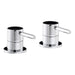 Abode Harmonie Round Bath Filler Panel Valves (Pair) - Unbeatable Bathrooms