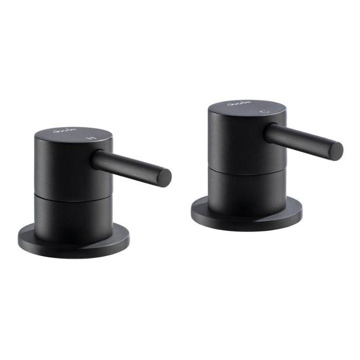 Abode Harmonie Round Bath Filler Panel Valves (Pair) - Unbeatable Bathrooms
