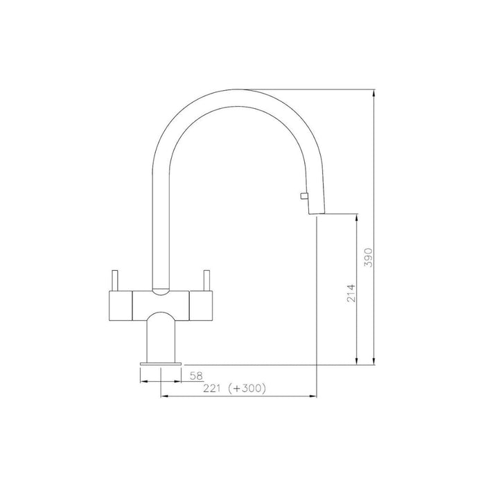 Abode Hesta Mixer Tap w/Pull Out - Unbeatable Bathrooms