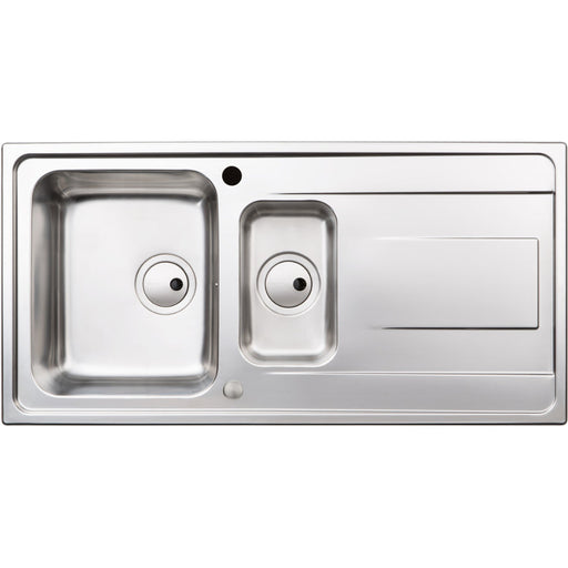 Abode Ixis 1.5B & Drainer Inset Sink - St/Steel - Unbeatable Bathrooms