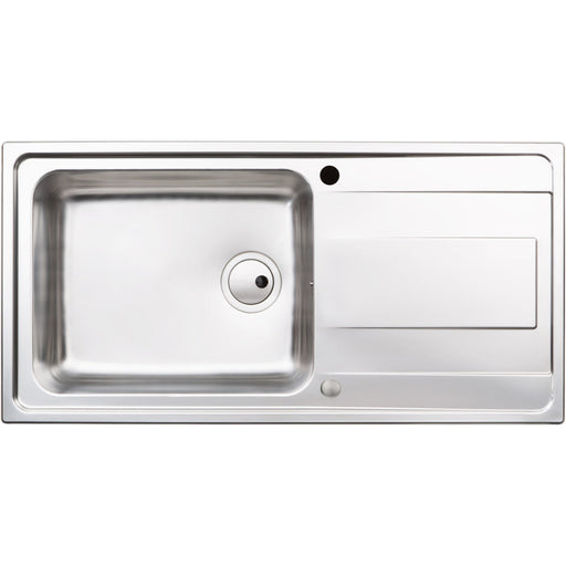 Abode Ixis 1B & Drainer Inset Sink - St/Steel - Unbeatable Bathrooms