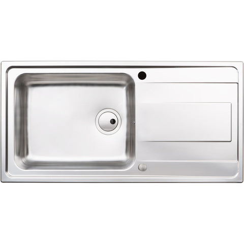 Abode Ixis 1B & Drainer Inset Sink - St/Steel - Unbeatable Bathrooms