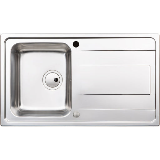 Abode Ixis Compact 1B & Drainer Inset Sink - St/Steel - Unbeatable Bathrooms