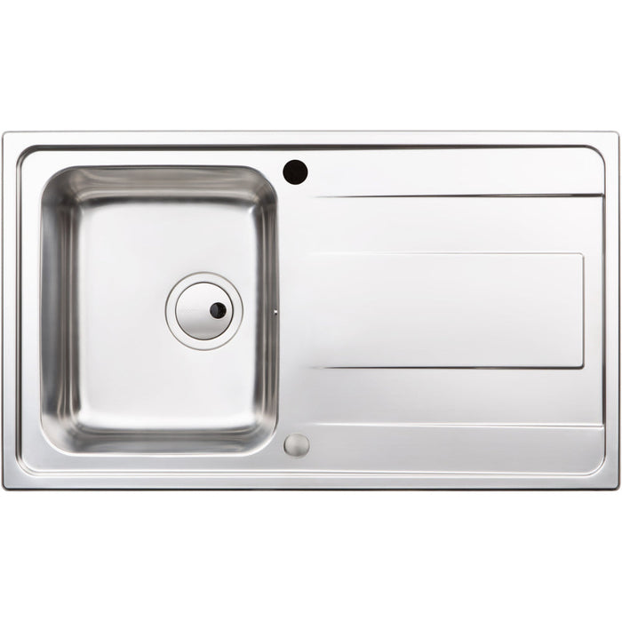 Abode Ixis Compact 1B & Drainer Inset Sink - St/Steel - Unbeatable Bathrooms