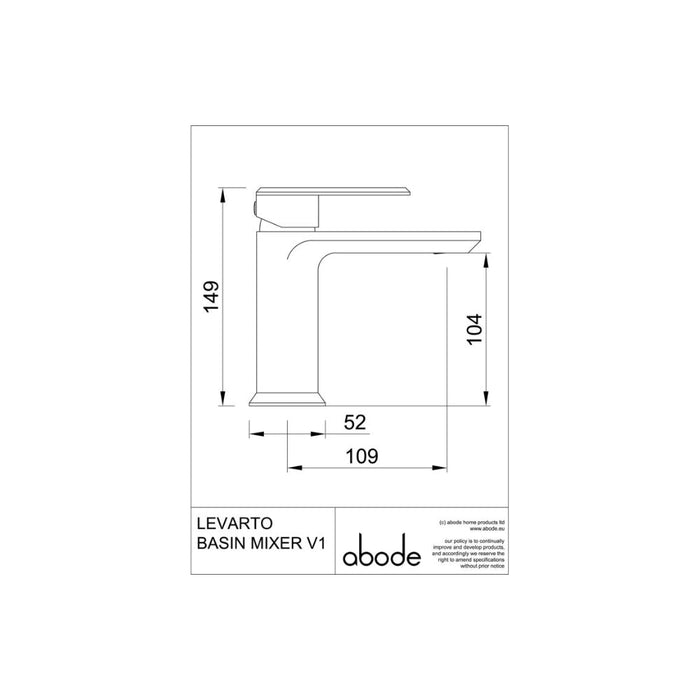 Abode Levarto Basin Mixer - Chrome - Unbeatable Bathrooms