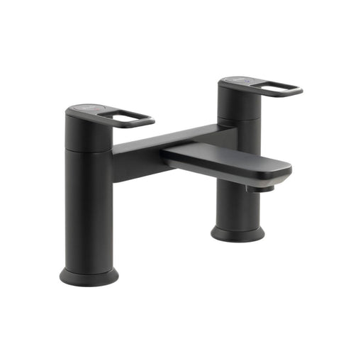 Abode Levarto Deck Mounted Bath Filler - Matt Black - Unbeatable Bathrooms