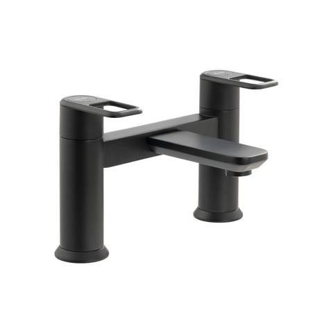 Abode Levarto Deck Mounted Bath Filler - Matt Black - Unbeatable Bathrooms
