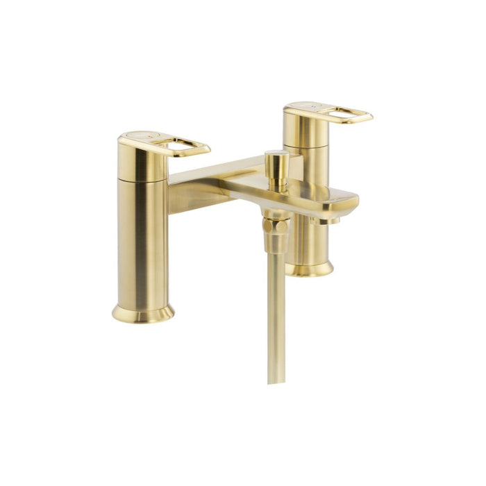 Abode Levarto Deck Mounted Bath Shower Mixer - Brushed Brass - Unbeatable Bathrooms
