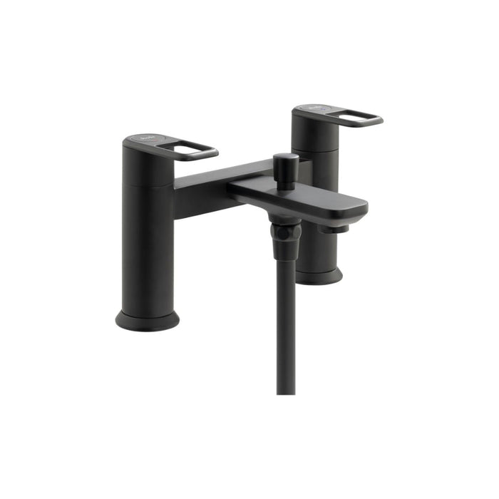 Abode Levarto Deck Mounted Bath Shower Mixer - Matt Black - Unbeatable Bathrooms