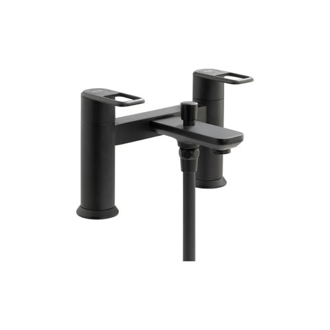 Abode Levarto Deck Mounted Bath Shower Mixer - Matt Black - Unbeatable Bathrooms