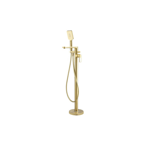 Abode Levarto Floor Standing Bath Shower Mixer - Brushed Brass - Unbeatable Bathrooms