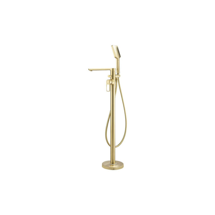 Abode Levarto Floor Standing Bath Shower Mixer - Brushed Brass - Unbeatable Bathrooms