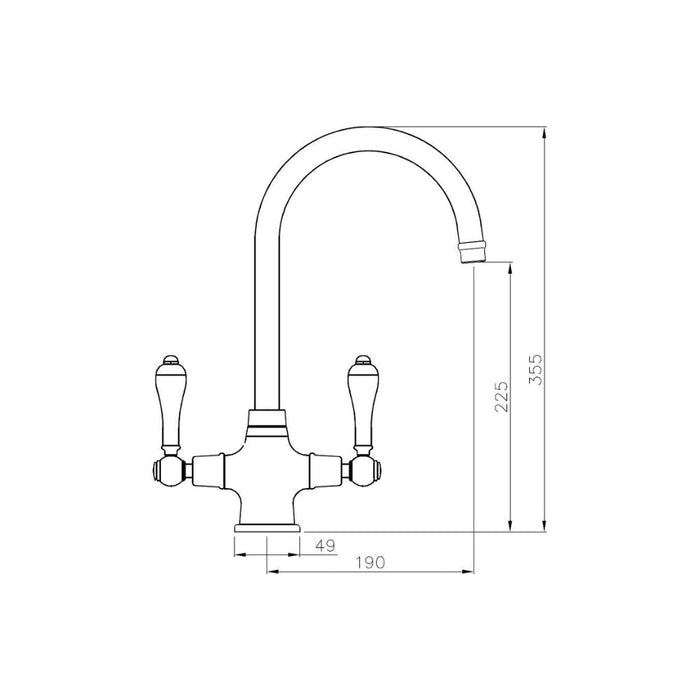 Abode Ludlow Monobloc Mixer Tap - Unbeatable Bathrooms