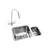 Abode Matrix 1.5B Undermount St/Steel Sink Tap Pack - Unbeatable Bathrooms