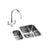 Abode Matrix 1.5B Undermount St/Steel Sink Tap Pack - Unbeatable Bathrooms