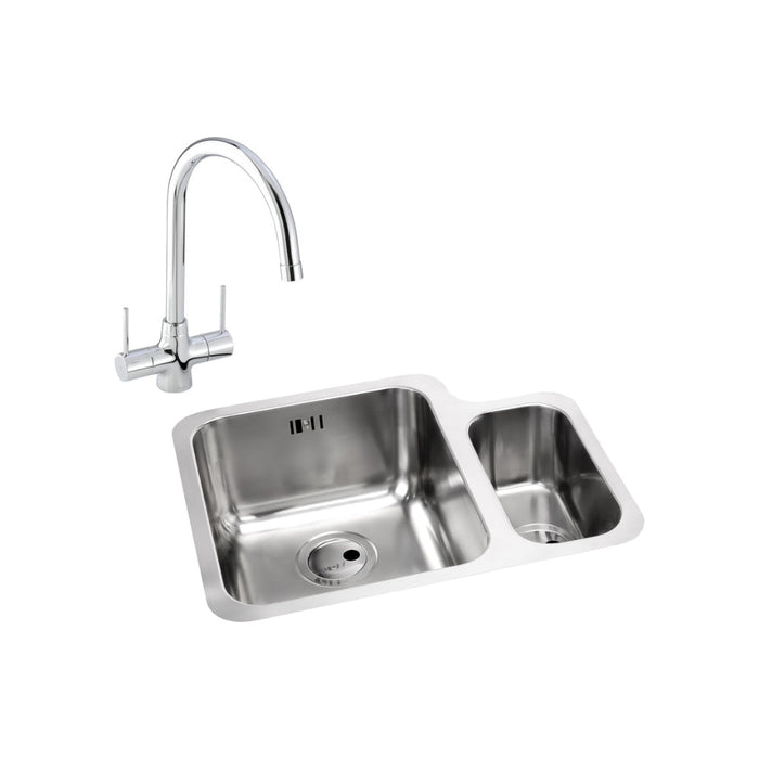 Abode Matrix 1.5B Undermount St/Steel Sink Tap Pack - Unbeatable Bathrooms
