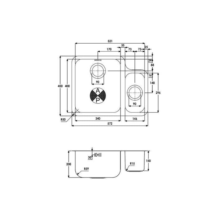 Abode Matrix 1.5B Undermount St/Steel Sink Tap Pack - Unbeatable Bathrooms